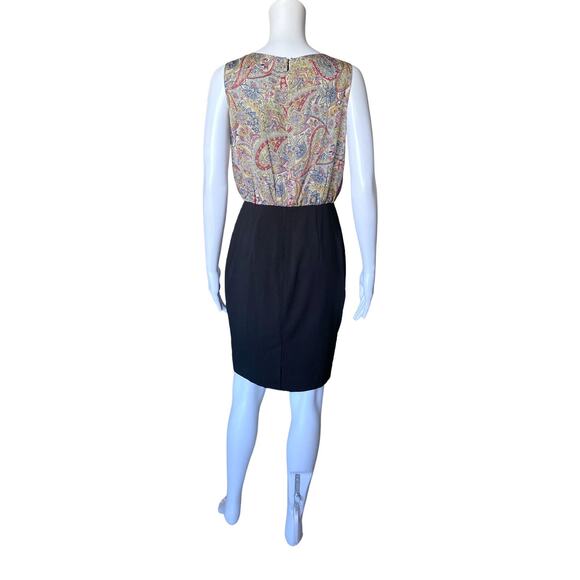 LIZ CLAIBORNE New York Womens Size 4P Sleeveless Paisley Blouson Tank Dress - Picture 4 of 10